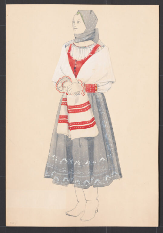 Kresba – odev ženský sviatočný