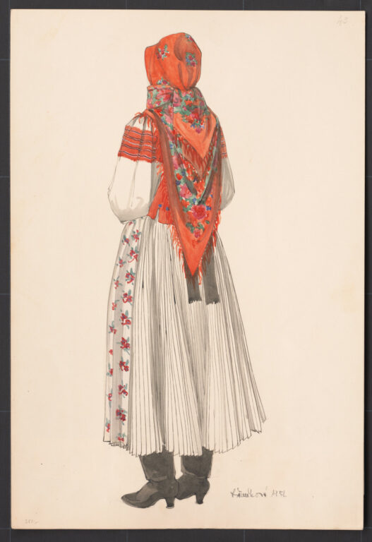 Kresba – odev ženský sviatočný