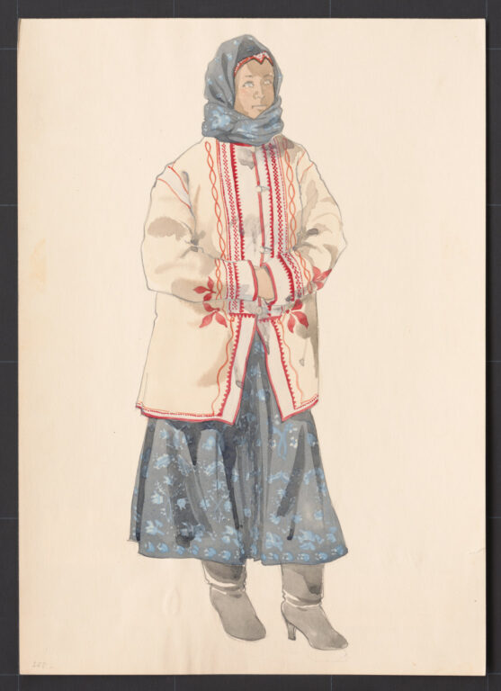 Kresba – odev ženský zimný