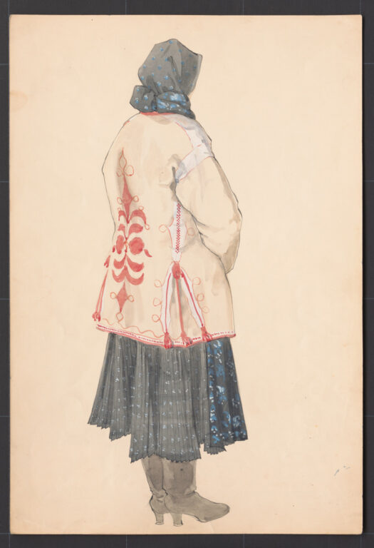 Kresba – odev ženský zimný