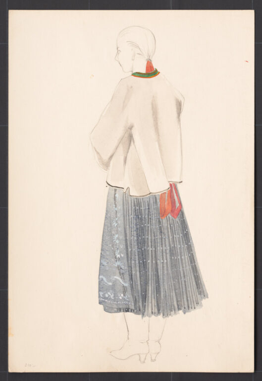 Kresba – odev dievčenský zimný