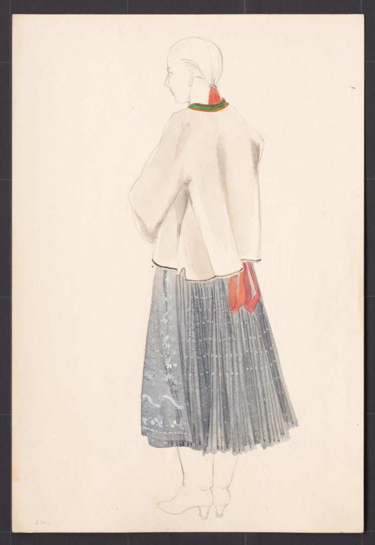 Kresba – odev dievčenský zimný