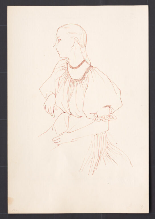 Kresba – dievča v oplecku