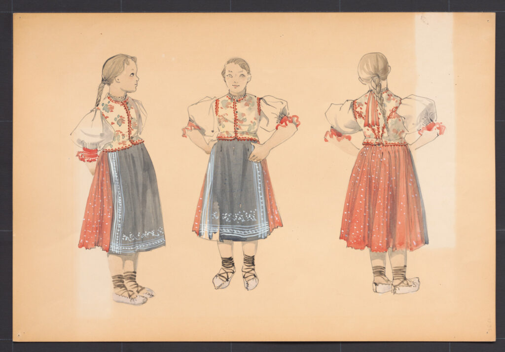 Kresba – odev školopoviných dievčat