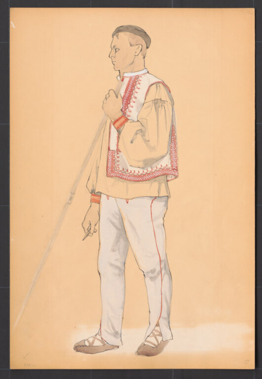 Kresba – mužský odev