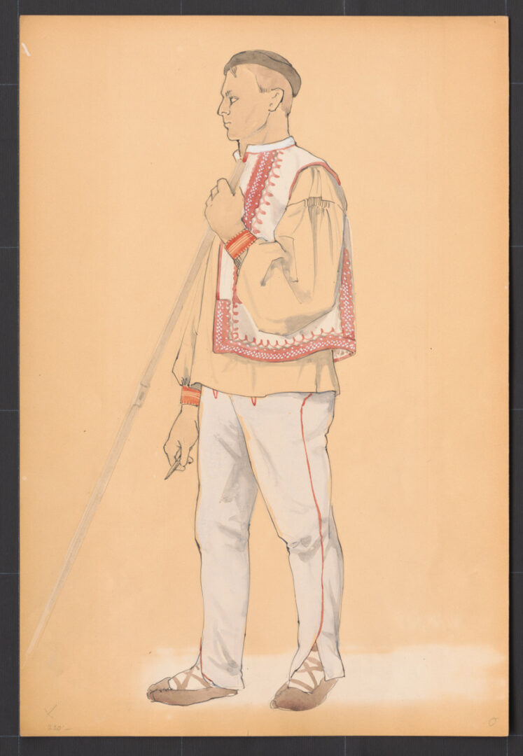 Kresba – mužský odev