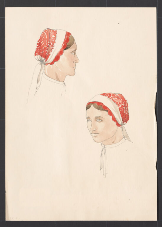 Kresba – čepiec – úprava na hlave