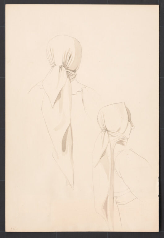 Kresba – spôsob viazania šatky vydatej ženy