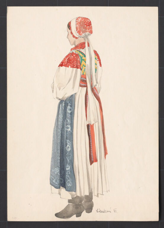 Kresba – odev ženský sviatočný