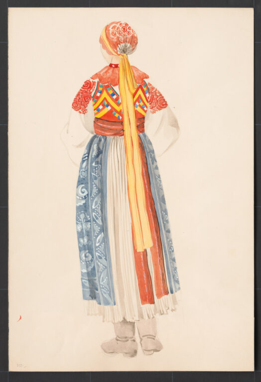 Kresba – odev ženský sviatočný