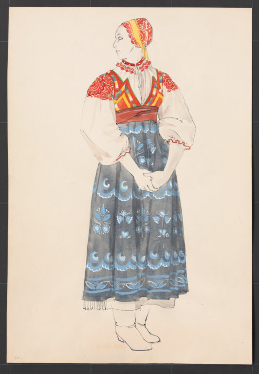 Kresba – odev ženský sviatočný