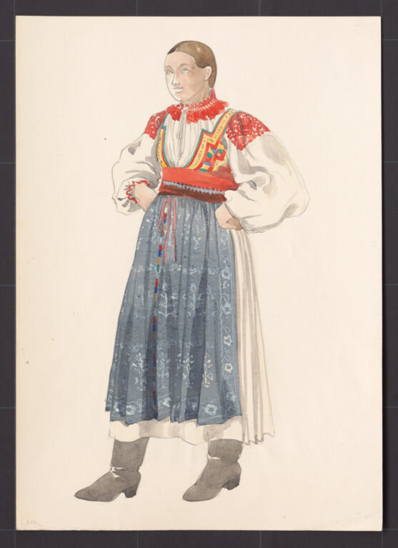 Kresba – odev dievčenský sviatočný