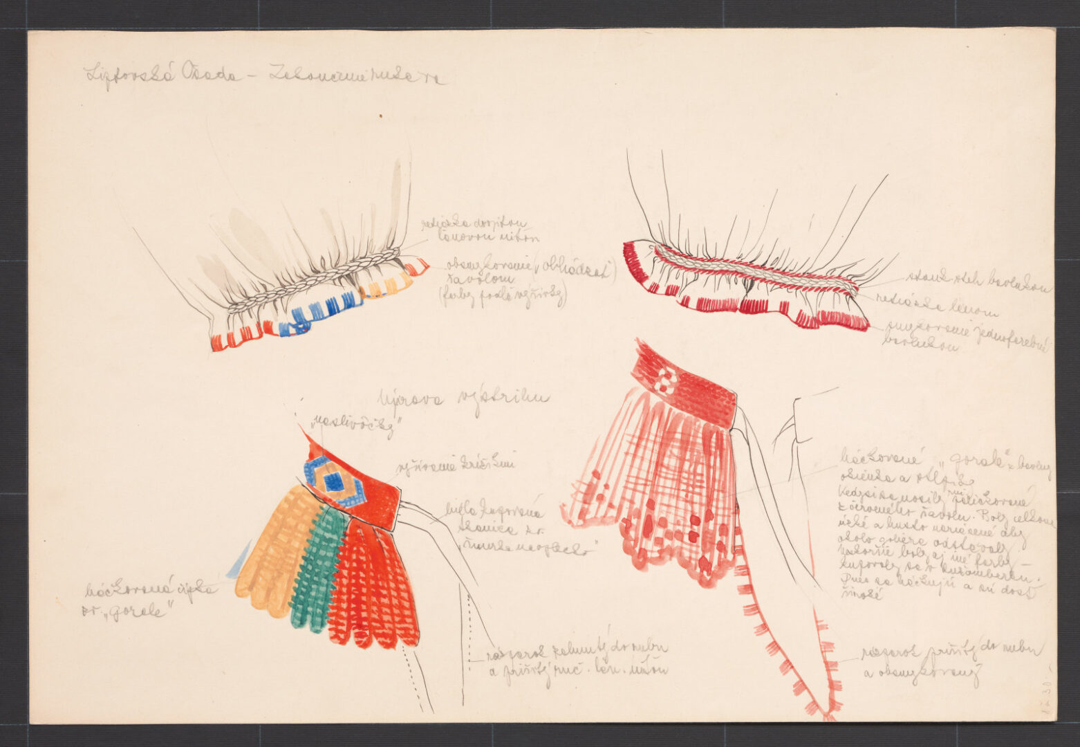 Kresba – rukávce, detaily