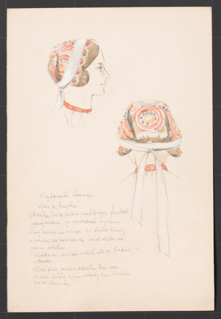 Kresba – čepiec – úprava na hlave