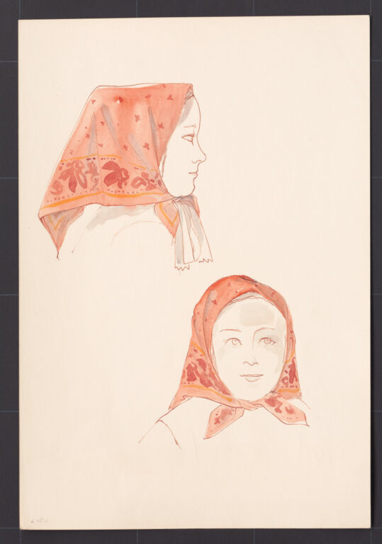 Kresba – šatka – spôsob viazania