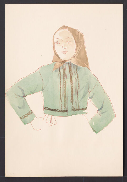 Kresba – žena v blúzke