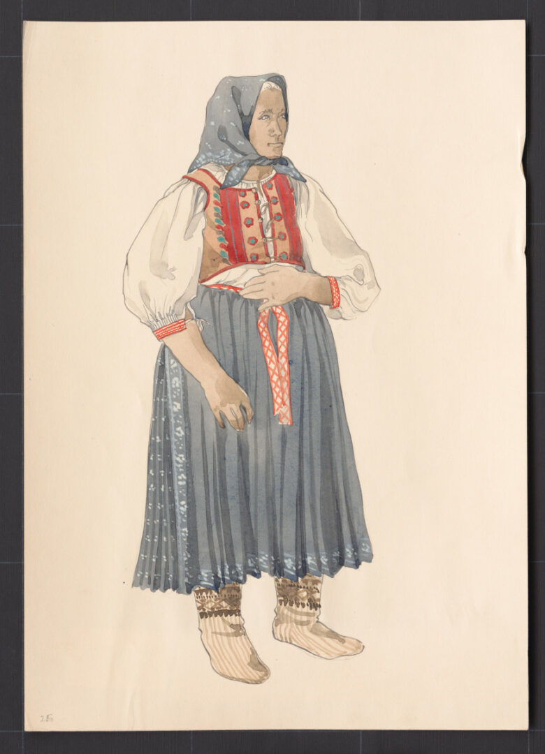 Kresba – odev ženský sviatočný