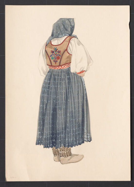 Kresba – odev ženský sviatočný