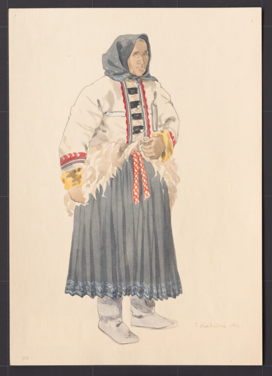 Kresba – odev ženský zimný