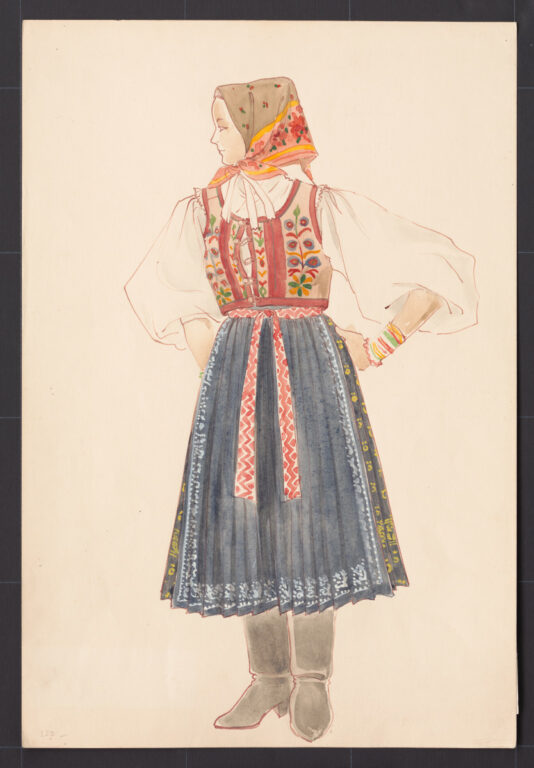 Kresba – odev ženský sviatočný