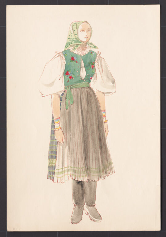 Kresba – odev ženský sviatočný