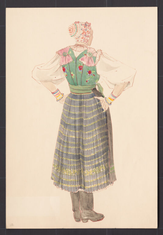 Kresba – odev ženský sviatočný