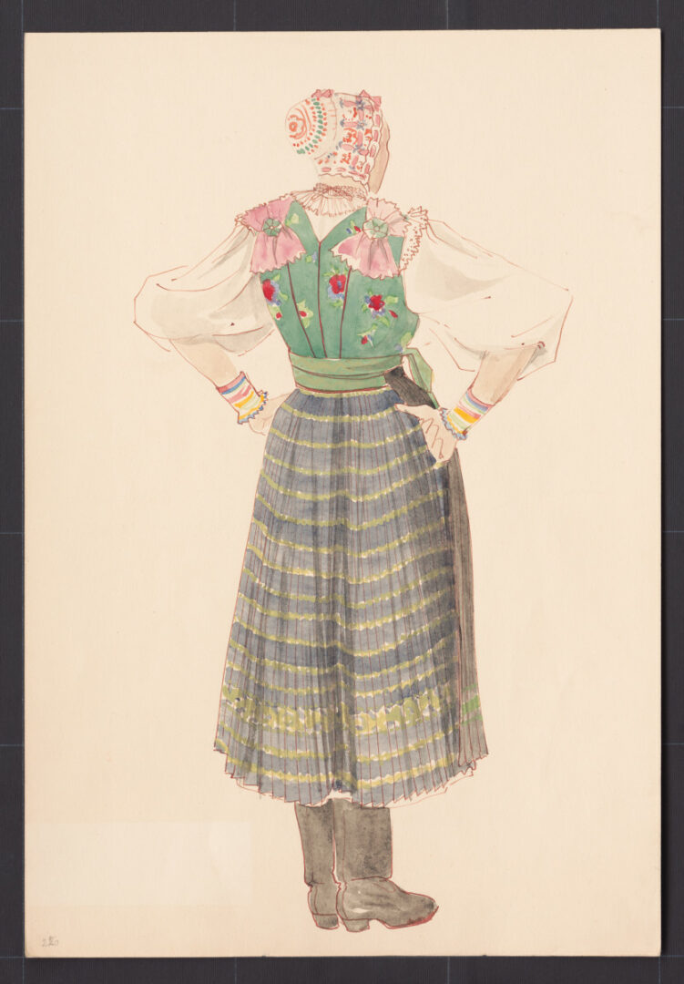 Kresba – odev ženský sviatočný