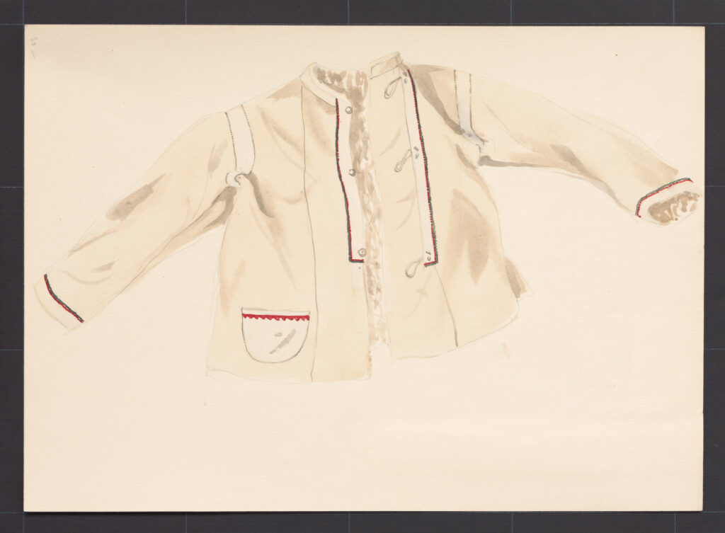 Kresba – kožuch mužský