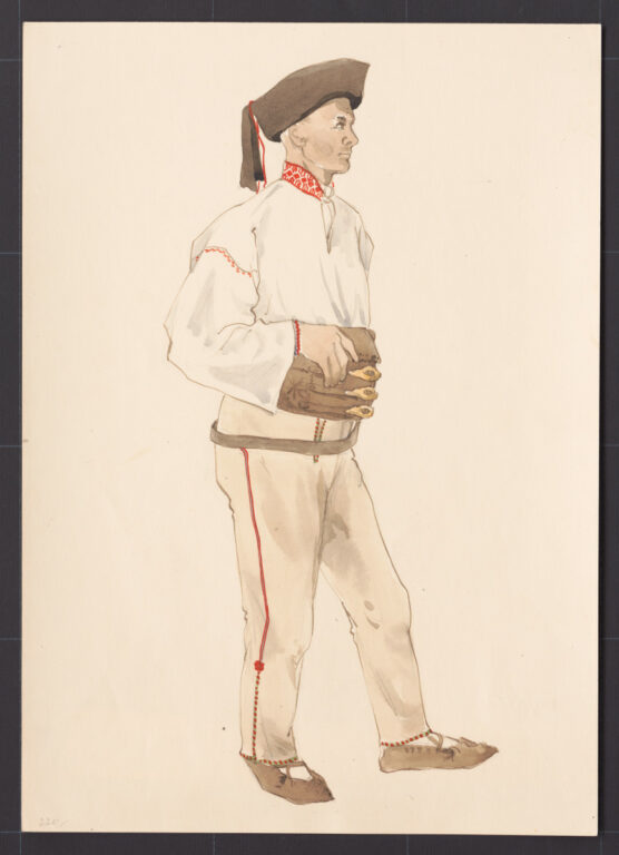 Kresba – odev mládenecký sviatočný