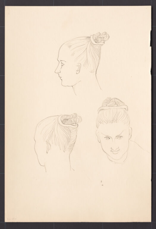 Kresba – účes vydatých žien