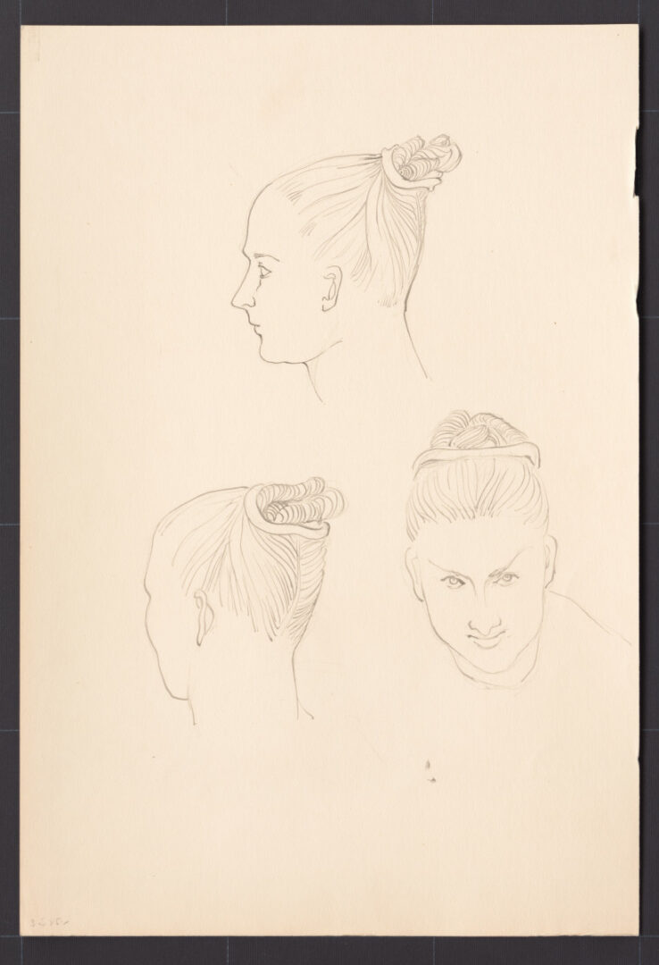 Kresba – účes vydatých žien