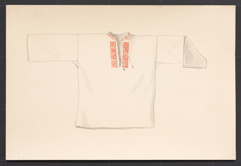 Kresba – košeľa mužská