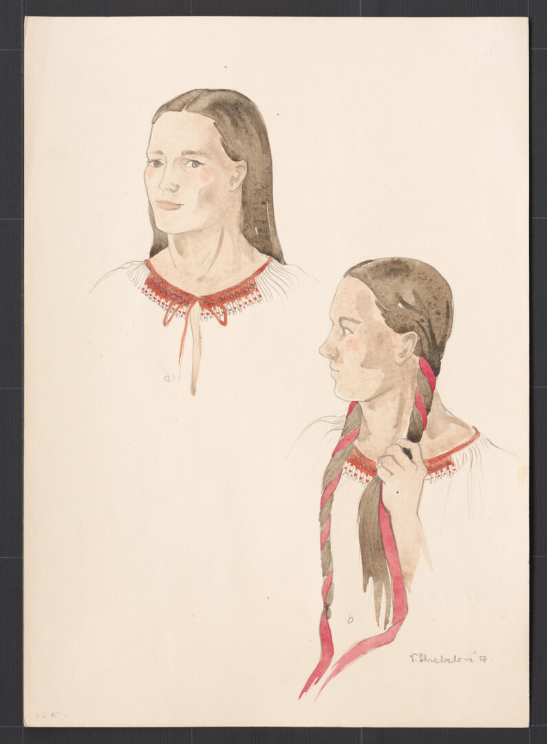 Kresba – účes ženský – postup česania