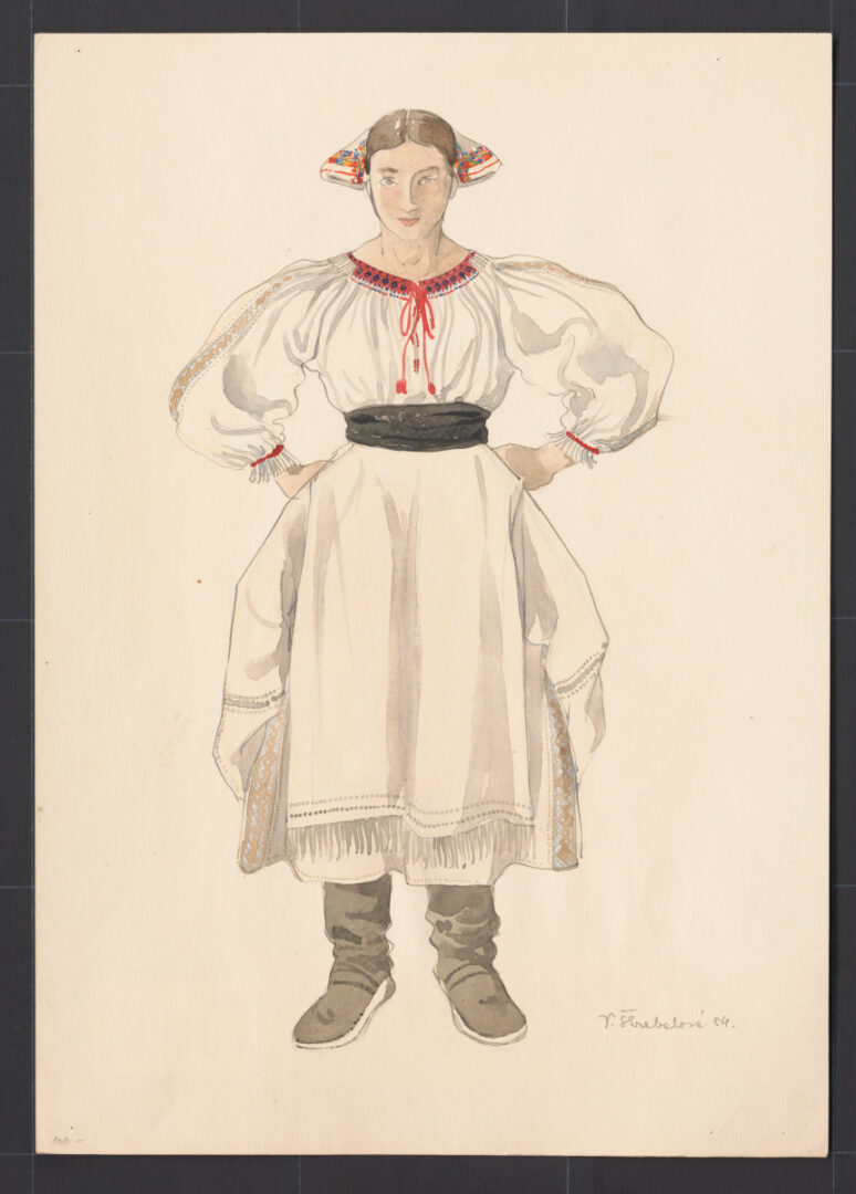 Kresba – odev ženský pracovný