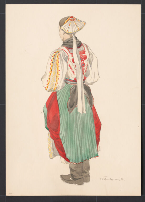 Kresba – odev ženský sviatočný