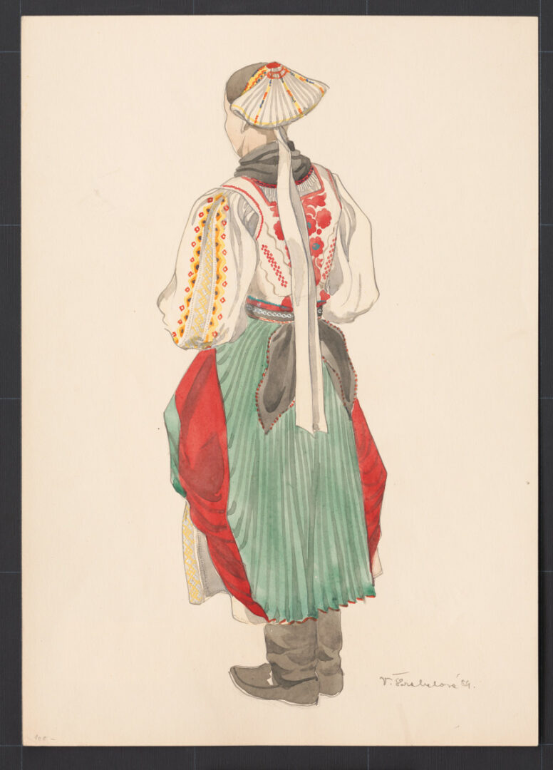 Kresba – odev ženský sviatočný