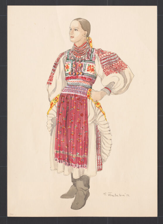 Kresba – odev dievčenský sviatočný