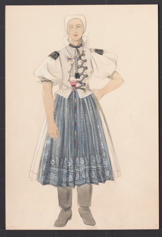 Kresba – odev ženský slávnostný