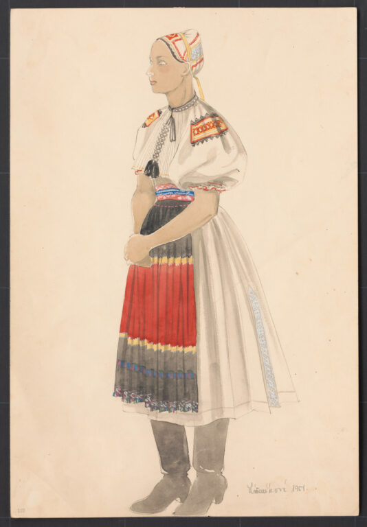 Kresba – odev ženský sviatočný