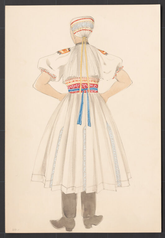 Kresba – odev ženský sviatočný