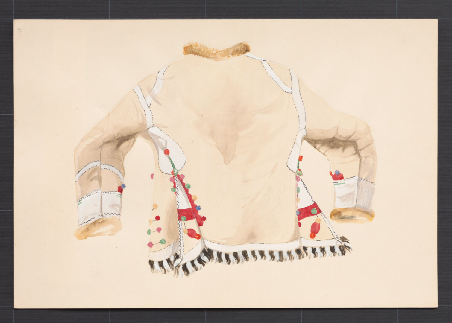 Kresba – kožuch ženský starodávny