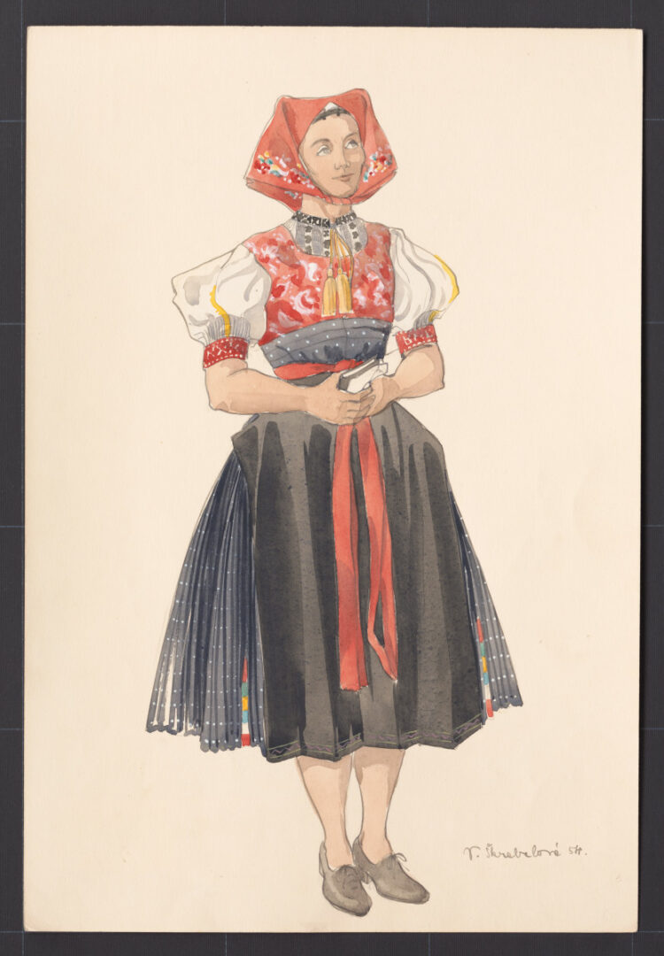 Kresba – odev ženský sviatočný