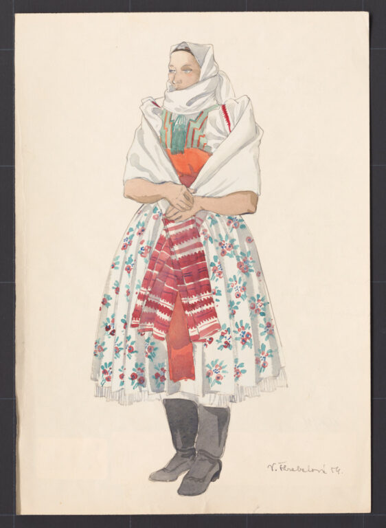 Kresba – odev ženský sviatočný