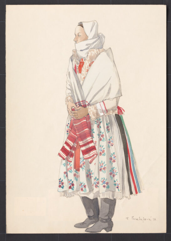 Kresba – odev ženský slávnostný