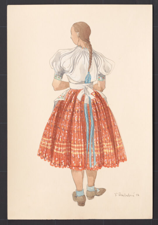 Kresba – odev dievčenský sviatočný