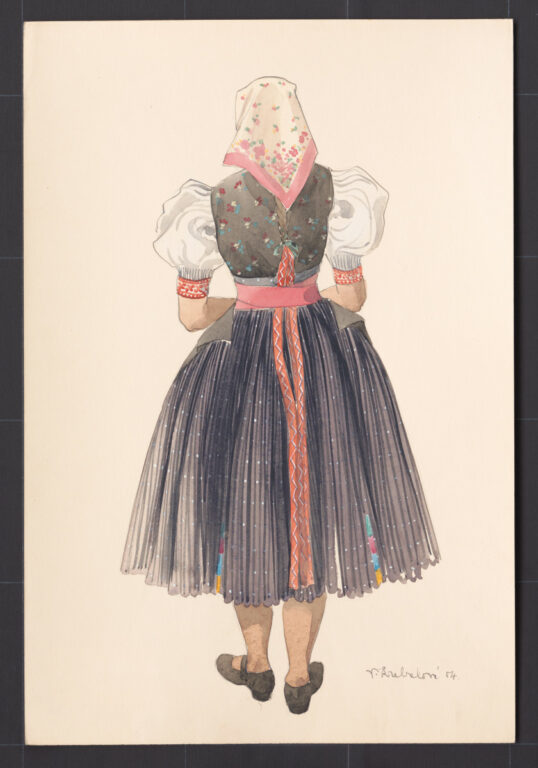 Kresba – odev dievčenský sviatočný