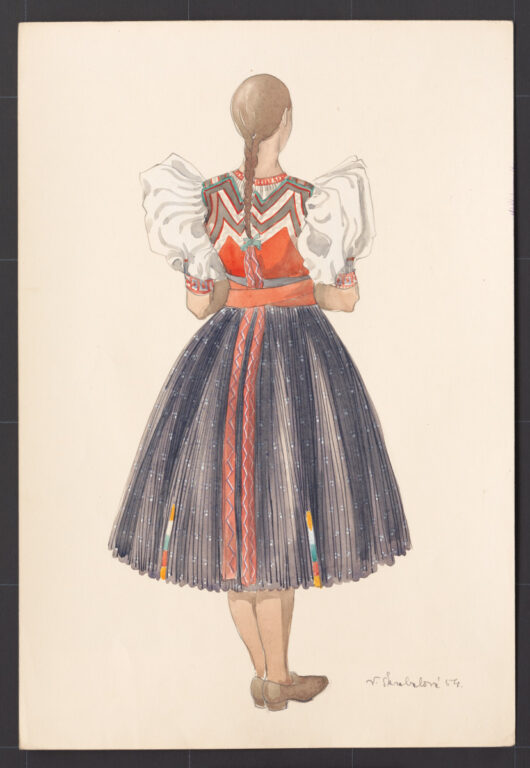 Kresba – odev dievčenský sviatočný