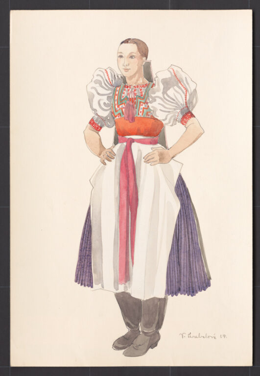 Kresba – odev dievčenský sviatočný