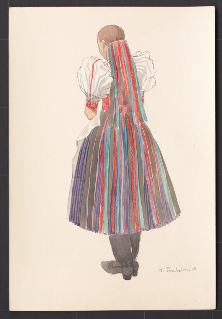 Kresba – odev dievčenský sviatočný