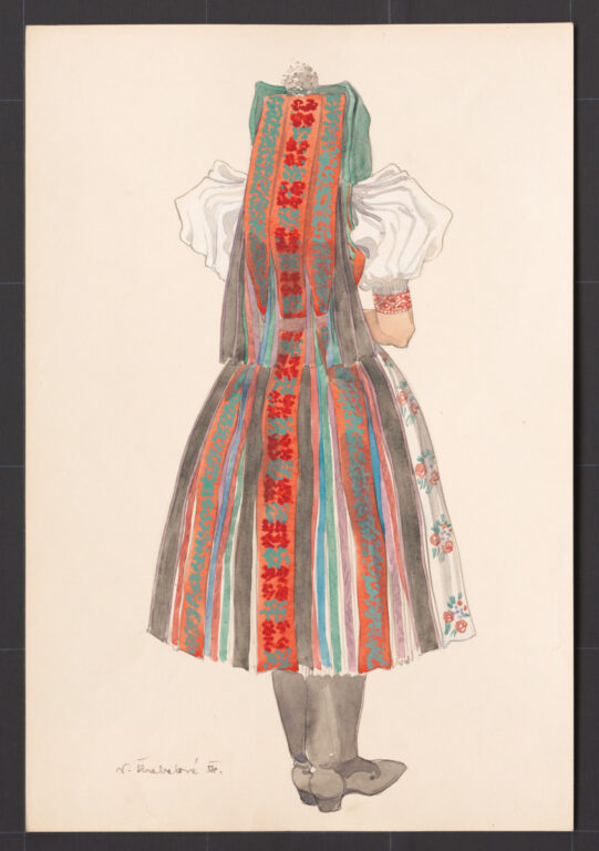 Kresba – odev dievčenský slávnostný